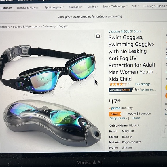Aegend swim goggles. - Picture 2 of 2